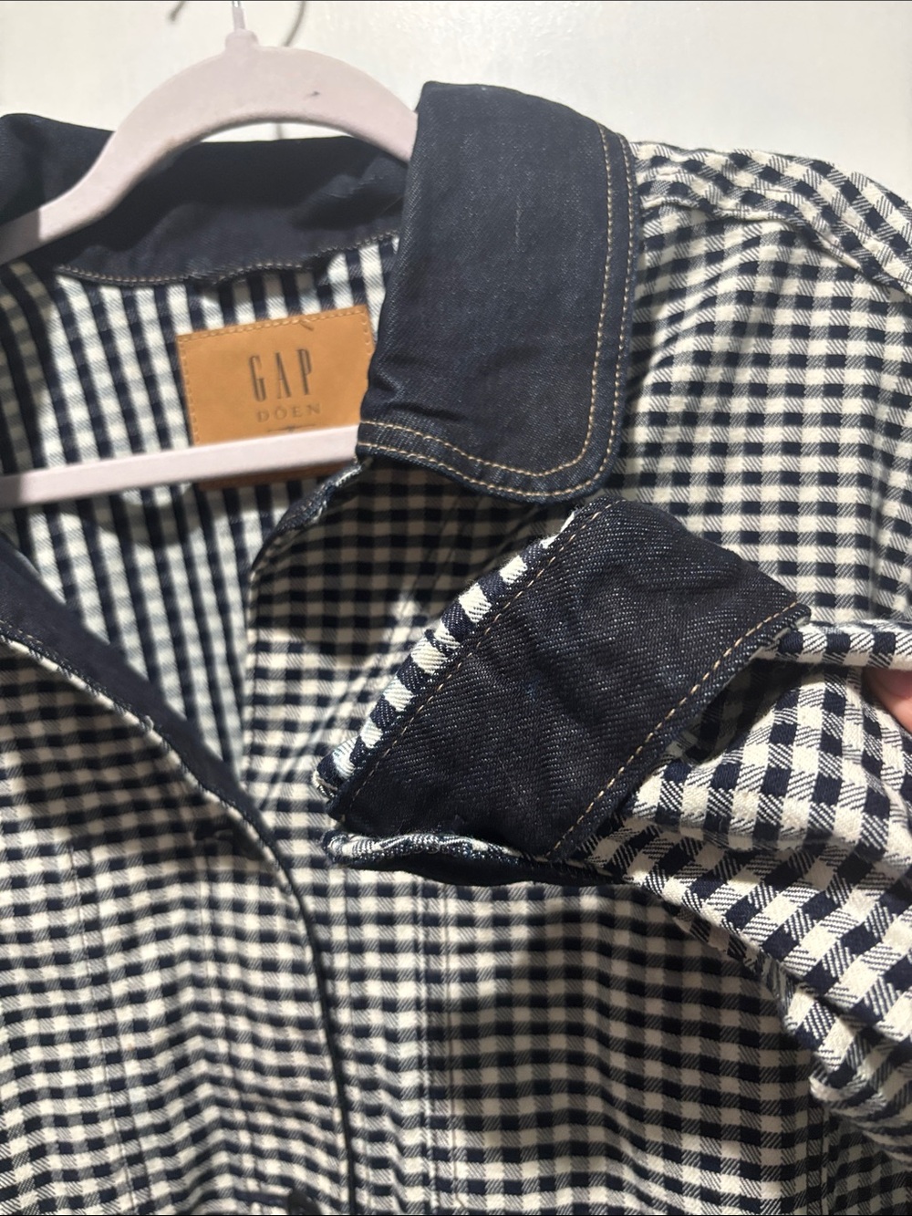 Gap x Doen gingham denim barn jacket - Picture 4 of 6